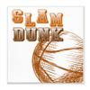 Stupell Industries Slam Dunk Basketball Sports Ball Orange Varsity Typography view 1