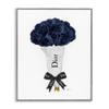 Stupell Industries Blue Rose Floral Bouquet Fashion Glam Bow view 1