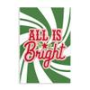 Stupell Industries 'All's Bright Bold Holiday Typography Green Peppermint Spiral', Wall Plaque Art, 10 x 15 Inches, Easy to Hang and Sturdy, Made in USA, by Lil' Rue view 1