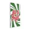 Stupell Industries 'All's Bright Bold Holiday Typography Green Peppermint Spiral', Wall Plaque Art, 10 x 15 Inches, Easy to Hang and Sturdy, Made in USA, by Lil' Rue view 2