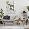 Stupell Industries Holly Jolly Festive Cursive Typography Winter Rustic Snowflakes view 2