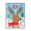 Stupell Industries Red Holly Reindeer Winter Forest Joy Typography view 1