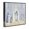 Stupell Industries Nativity Barn Stable Christmas Holiday Rustic Scene, Designed by Andi Metz Black Framed Wall Art, 16 x 20, Blue view 3