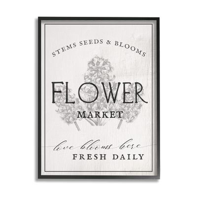 Stupell Industries Blooms Flower Market Advertisement Vintage Country Floral