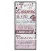 Stupell Industries Sweet Girl Inspirational Phrases Soft Pink Florals, Designed by Kim Allen Black Framed Wall Art, 13 x 30 view 1