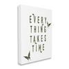 Stupell Industries Everything Takes Times Phrase Butterflies Grass Pattern view 1