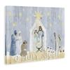Stupell Industries Nativity Barn Stable Christmas Holiday Rustic Scene, Designed by Andi Metz Canvas Wall Art, 24x30, Blue view 3