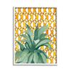Stupell Industries Tropical Plant Fronds Over Geometric Yellow Pattern view 1