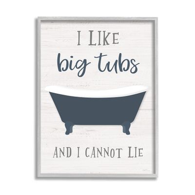 Stupell Industries Like Big Tubs Bathroom Phrase Good Hygiene Humor