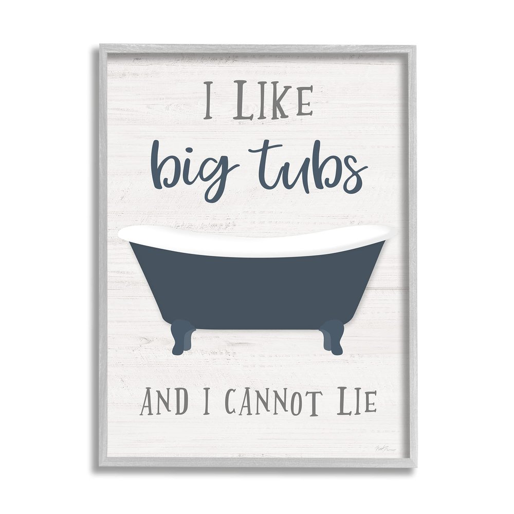 Stupell Industries Like Big Tubs Bathroom Phrase Good Hygiene Humor