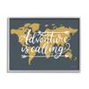 Stupell Industries Adventure is Calling Phrase Arrows Over World Map view 1