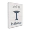 Stupell Industries Wash Up Buttercup Phrase Good Hygiene Bathroom view 1