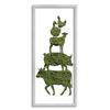 Stupell Industries Farm Animal Stack Green Grass Pattern Silhouette view 1