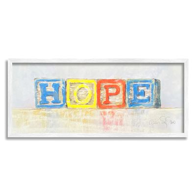 Stupell Industries Hope Typography Vintage Kids' Building Block Arrangement