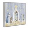 Stupell Industries Nativity Barn Stable Christmas Holiday Rustic Scene, Designed by Andi Metz Gray Framed Wall Art, 11 x 14, Blue view 3