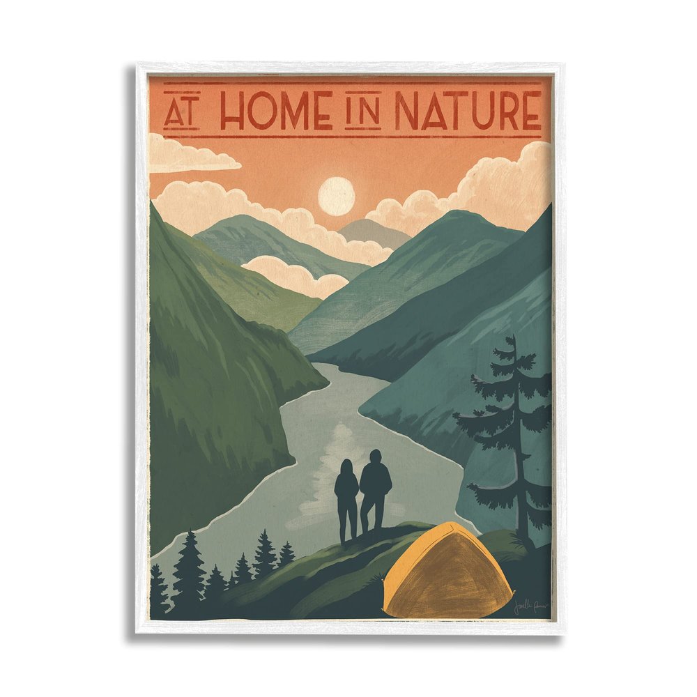 Stupell Industries at Home in Nature Phrase Camping Tent Mountains