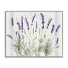 Stupell Industries Lavender Floral Cluster Farmhouse Bistro Stripes, Designed by Danhui NAI Gray Framed Wall Art, 16 x 20, Multi-Color view 1