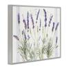 Stupell Industries Lavender Floral Cluster Farmhouse Bistro Stripes, Designed by Danhui NAI Gray Framed Wall Art, 16 x 20, Multi-Color view 3