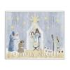 Stupell Industries Nativity Barn Stable Christmas Holiday Rustic Scene, Designed by Andi Metz White Framed Wall Art, 16 x 20, Blue view 1