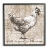 Stupell Industries Life's Good in Coop Vintage Text Farm Chicken view 1