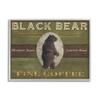 Stupell Industries Black Bear Fine Coffee Rustic Kitchen Mountain Animal view 1
