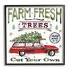 Stupell Industries Farm Fresh Trees Vintage Christmas Advertisement Station Wagon view 1