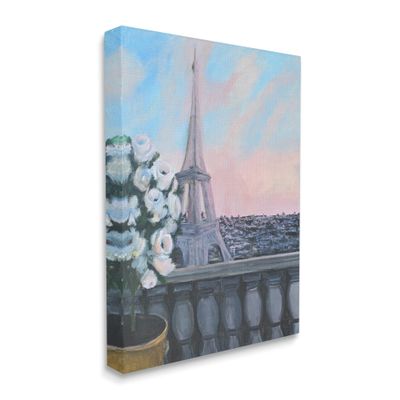 Stupell Industries Spring Eiffel Tower Balcony Traditional European Architecture
