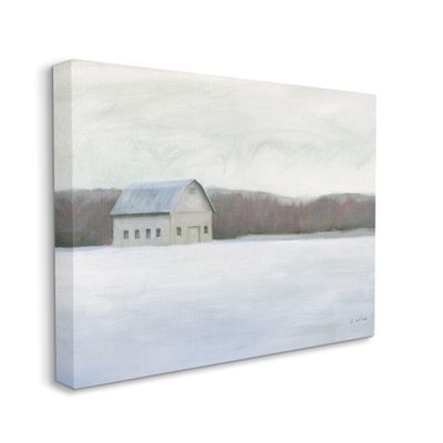 Stupell Industries Winter Barn with Snow Country Farm Landscape