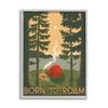Stupell Industries Born to Roam Phrase Rustic Forest Camping Tent view 1