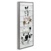 Stupell Industries Country Farm Animal Stack Cow Sheep Pig Rooster, Designed by Carol Robinson Gray Framed Wall Art, 13 x 30, Multi-Color view 3