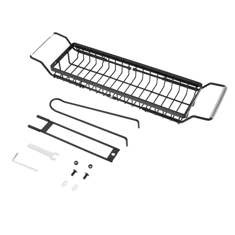 Cabilock 1pc Kitchen Sink Drain Shelf Expandable Dish Cloth Holder Compact Storage Rack for Soap and Utensils Fits Sinks Efficient Drainage Design