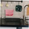Cabilock 1pc Kitchen Sink Drain Shelf Expandable Dish Cloth Holder Compact Storage Rack for Soap and Utensils Fits Sinks Efficient Drainage Design view 4