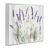 Stupell Industries Lavender Floral Cluster Farmhouse Bistro Stripes, Designed by Danhui NAI White Framed Wall Art, 16 x 20, Multi-Color view 3