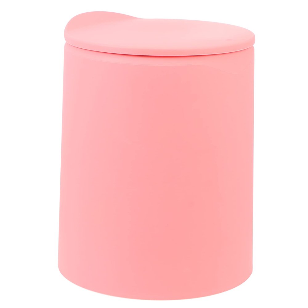 Cabilock Sturdy Plastic Kitchen Trash Can Push Lid Large Opening Bedroom Bathroom Mini Size