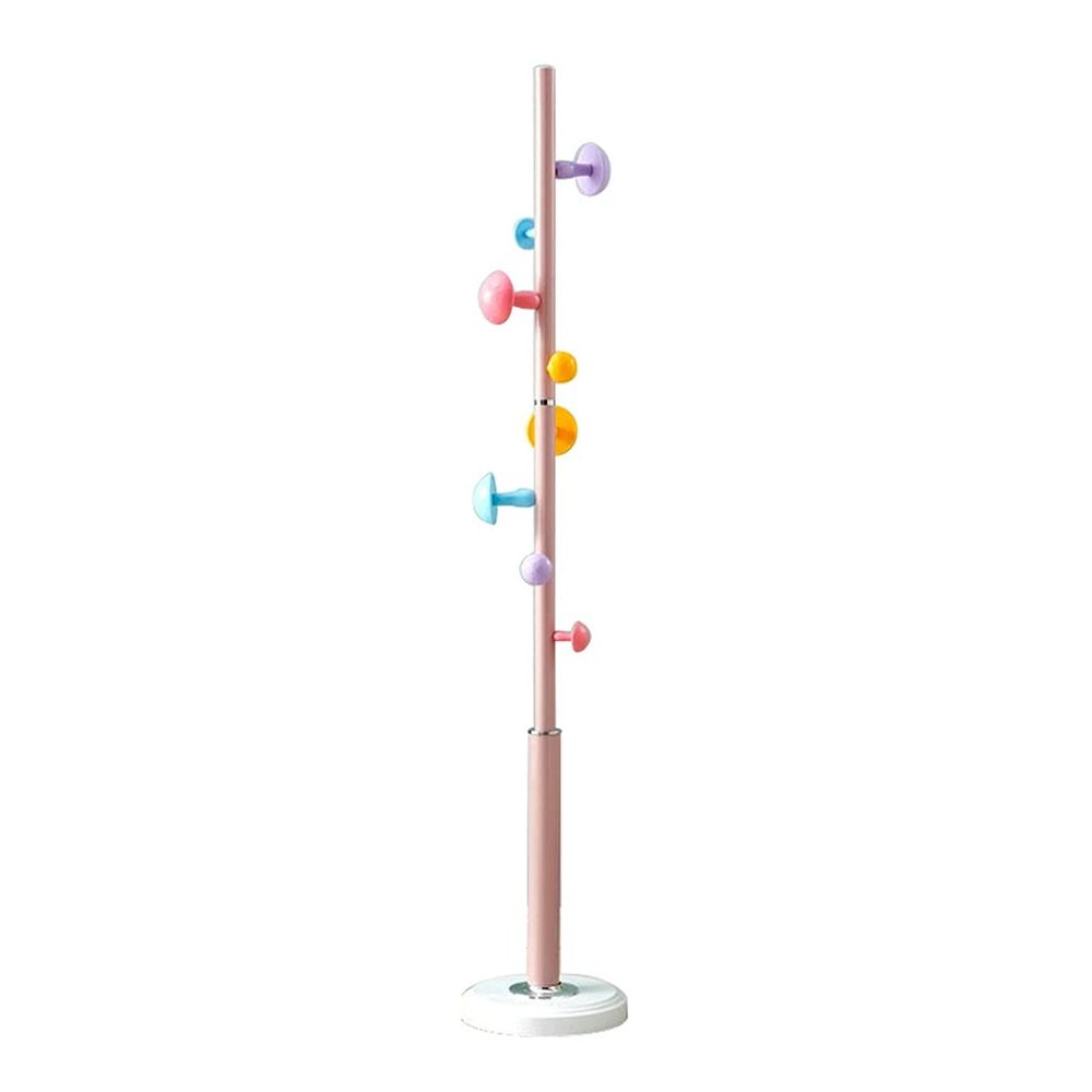 Coat Rack Stand Coat Stand Children's Room Coat Stand Tree With 8 Hooks Bedroom Coat Rack Freestanding Coat Rack Stand (Color : Pink, Size : 30 * 172cm)