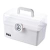 QIEUUOD Family Medicine Storage Box Extremely Large Multi-Layer Portable Emergency Medical Box with Children Large-Capacity in White, 42*26*31cm view 1