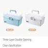 QIEUUOD Family Medicine Storage Box Extremely Large Multi-Layer Portable Emergency Medical Box with Children Large-Capacity in White, 42*26*31cm view 2
