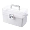 QIEUUOD Family Medicine Storage Box Extremely Large Multi-Layer Portable Emergency Medical Box with Children Large-Capacity in White, 42*26*31cm view 3