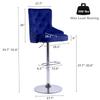 Beaugreen Bar Stools Set of 2, Modern Velvet Bar Chairs with Back, Counter Height Adjustable Swivel Blue Barstools Chairs for Kitchen Island Pub Counter, 18.1" D x 19.1" W x 51.6" H, Deep Blue view 2