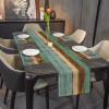 Farmhouse Table Runners Set of 6, Wood Grain Spring Table Runner White Table Runner Kitchen Tablecloth Heat Resistant Table Decor for Kitchen Dining Room Coffee Table view 2