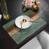 Farmhouse Table Runners Set of 6, Wood Grain Spring Table Runner White Table Runner Kitchen Tablecloth Heat Resistant Table Decor for Kitchen Dining Room Coffee Table view 4