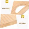 Cabilock 1pc Wood Washboard for Hand Washing Clothes and Wear Resistant Household Laundry Tool Wavy for Enhanced Friction for Efficient Clothing Cleaning view 3