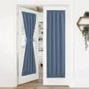 NICETOWN Sidelight Curtain Panel - Thermal Insulated Blackout Solid Door Curtain with Top and Bottom Rod Pocket for Patio Door, 36 inches Wide x 72 inches Long, Stone Blue, 1 Pack view 1