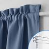 NICETOWN Sidelight Curtain Panel - Thermal Insulated Blackout Solid Door Curtain with Top and Bottom Rod Pocket for Patio Door, 36 inches Wide x 72 inches Long, Stone Blue, 1 Pack view 2