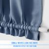 NICETOWN Sidelight Curtain Panel - Thermal Insulated Blackout Solid Door Curtain with Top and Bottom Rod Pocket for Patio Door, 36 inches Wide x 72 inches Long, Stone Blue, 1 Pack view 4