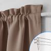 NICETOWN Door Curtain for Small Window - Thermal Insulated Window Treatments Panel Solid Energy Efficient Rod Pocket for French Patio Sliding Door Shade, 36W x 72L, 1 Piece, Cappuccino view 2