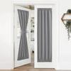 NICETOWN Door Curtain Panel - Window Curtain Elegant Solid Thermal Insulated Blackout Front Door Shade for Living Room (36" Wide by 72" Long, Single Panel, Silver Grey) view 1