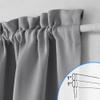 NICETOWN Door Curtain Panel - Window Curtain Elegant Solid Thermal Insulated Blackout Front Door Shade for Living Room (36" Wide by 72" Long, Single Panel, Silver Grey) view 2
