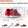 KDOR Shoe Boxes Clear Plastic Stackable 3 Pack Shoe Storage for Sneakerheads, Shoe Display Case Magnetic Door, Strong and Block of UV Protect your Shoes view 2