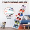 KDOR Shoe Boxes Clear Plastic Stackable 3 Pack Shoe Storage for Sneakerheads, Shoe Display Case Magnetic Door, Strong and Block of UV Protect your Shoes view 4